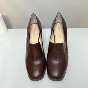 Women's Brown Leather Loafers - Enzo Angiolini